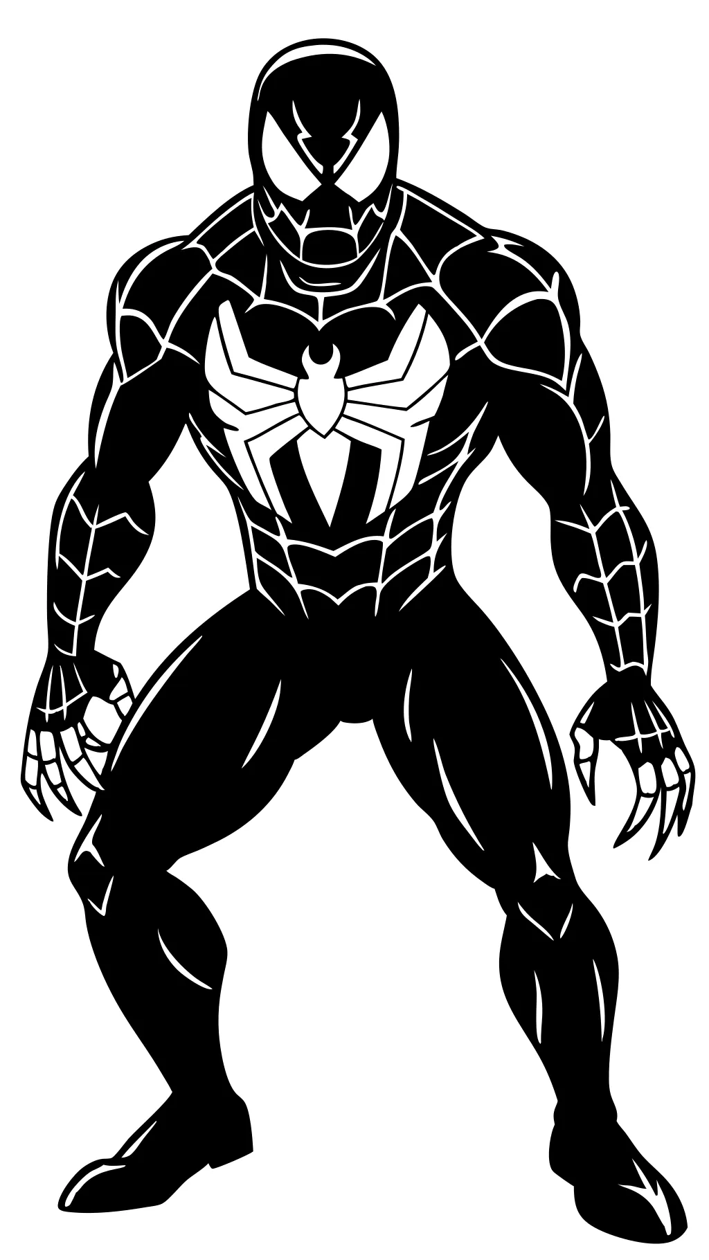 Venom Spider Man Coloring Página